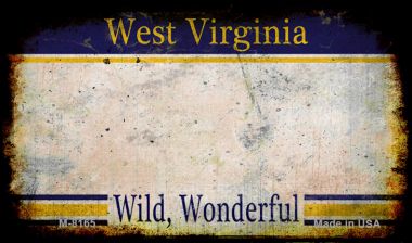 West Virginia Rusty Blank Novelty Magnet M-8165