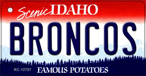 KC-12737 1.5 x 3 in. Broncos Novelty Metal Key Chain