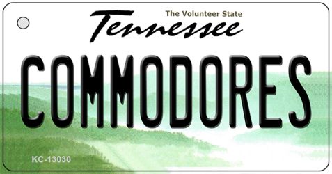 KC-13030 1.5 x 3 in. Commodores Novelty Metal Key Chain
