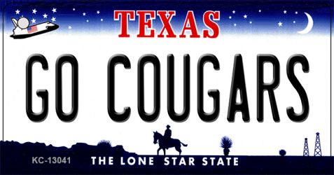 KC-13041 1.5 x 3 in. Go Cougars Novelty Metal Key Chain