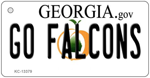 1.5 x 3 in. Go Falcons Novelty Metal Key Chain