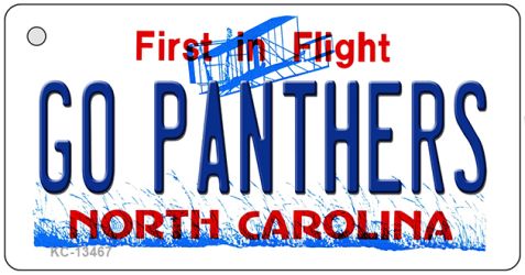 KC-13467 1.5 x 3 in. Go Panthers Novelty Metal Key Chain