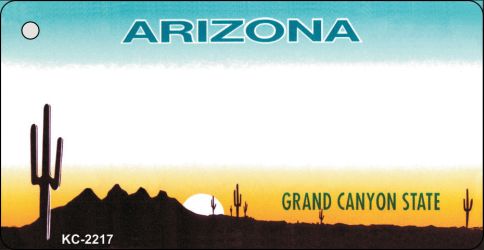 SMART BLONDE Arizona State Blank Novelty Metal Key Chain KC-2217