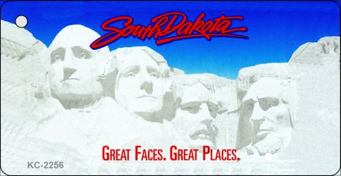 SMART BLONDE South Dakota State Blank Novelty Metal Key Chain KC-2256