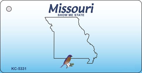 SMART BLONDE Missouri State Blank Novelty Metal Key Chain KC-5331