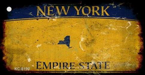 SMART BLONDE New York Yellow Rusty Blank Key Chain KC-8192