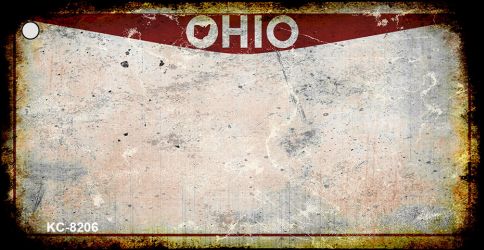 SMART BLONDE Ohio Rusty Blank Key Chain KC-8206
