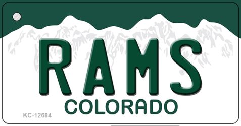 KC-12684 1.5 x 3 in. Rams Novelty Metal Key Chain