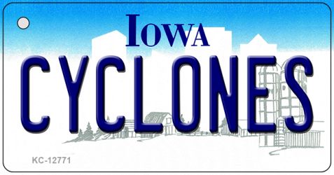 KC-12771 1.5 x 3 in. Cyclones Novelty Metal Key Chain
