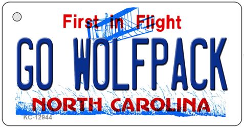 KC-12944 1.5 x 3 in. Go Wolfpack Novelty Metal Key Chain