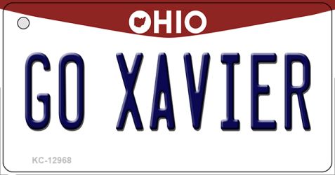 KC-12968 1.5 x 3 in. Go Xavier Novelty Metal Key Chain