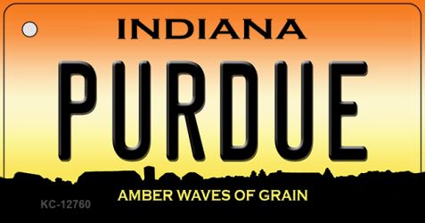 KC-12760 1.5 x 3 in. Purdue Novelty Metal Key Chain