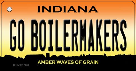 KC-12763 1.5 x 3 in. Go Boilermakers Novelty Metal Key Chain