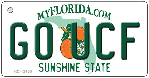 KC-12700 1.5 x 3 in. Go UCF Novelty Metal Key Chain