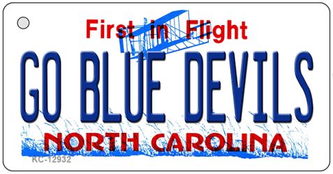 KC-12932 1.5 x 3 in. Go Blue Devils Novelty Metal Key Chain