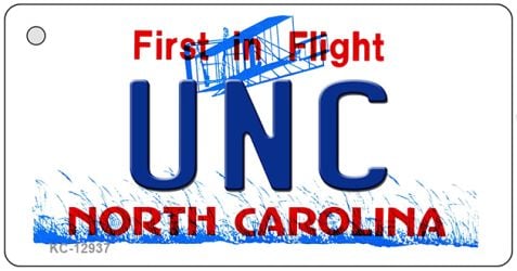 KC-12937 1.5 x 3 in. University of North Carolina Novelty Metal Key Chain -  Smart Blonde