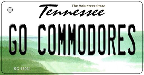 KC-13031 1.5 x 3 in. Go Commodores Novelty Metal Key Chain