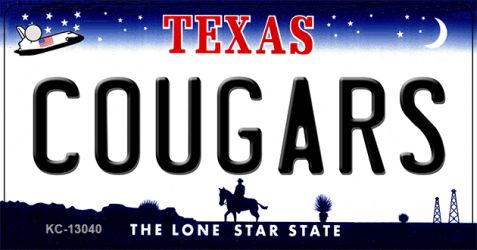 KC-13040 1.5 x 3 in. Cougars Novelty Metal Key Chain