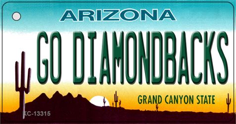 KC-13315 1.5 x 3 in. Go Diamondbacks Novelty Metal Key Chain
