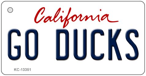 KC-13351 1.5 x 3 in. Go Ducks Novelty Metal Key Chain