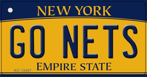 KC-13457 1.5 x 3 in. Go Nets Novelty Metal Key Chain