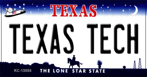 KC-13055 1.5 x 3 in. Texas Tech Novelty Metal Key Chain