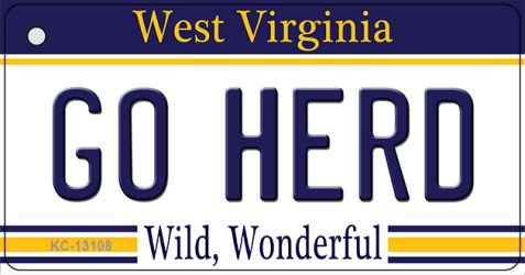 KC-13108 1.5 x 3 in. Go Herd Novelty Metal Key Chain
