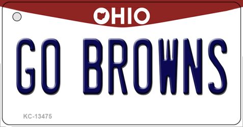 KC-13475 1.5 x 3 in. Go Browns Novelty Metal Key Chain