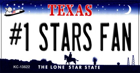 KC-13522 1.5 x 3 in. Number 1 Stars Fan Novelty Metal Key Chain