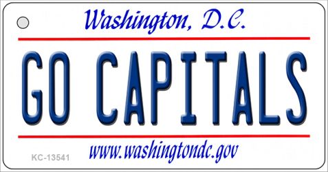 KC-13541 1.5 x 3 in. Go Capitals Novelty Metal Key Chain