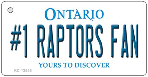 KC-13546 1.5 x 3 in. Number 1 Raptors Fan Novelty Metal Key Chain