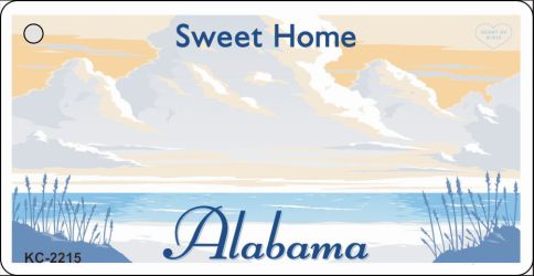 SMART BLONDE Alabama State Blank Novelty Metal Key Chain KC-2215