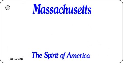 SMART BLONDE Massachusetts State Blank Novelty Metal Key Chain KC-2236