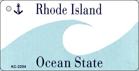 SMART BLONDE Rhode Island State Blank Novelty Metal Key Chain KC-2254