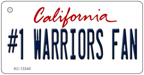 KC-13340 1.5 x 3 in. Number 1 Warriors Fan Novelty Metal Key Chain