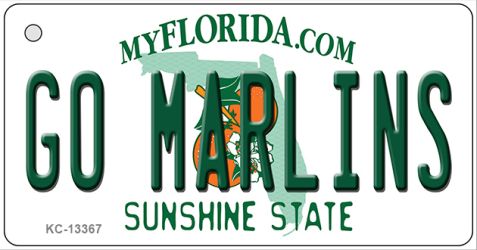 KC-13367 1.5 x 3 in. Go Marlins Novelty Metal Key Chain