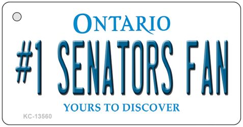 KC-13560 1.5 x 3 in. Number 1 Senators Fan Novelty Metal Key Chain