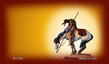 End of The Trail Yellow Offset Novelty Metal Magnet M-7798