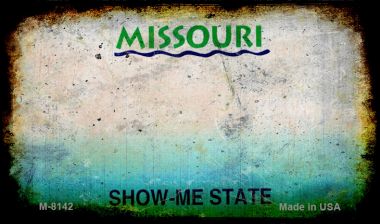M-8142 3.5 x 2 in. Missouri Rusty Blank Background Novelty Magnet