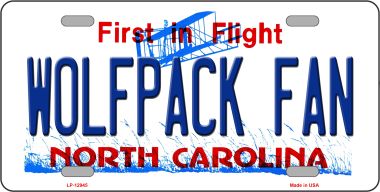 LP-12945 6 x 12 in. Wolfpack Fan Novelty Metal License Plate