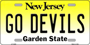LP-13445 6 x 12 in. Go Devils Novelty Metal License Plate Tag