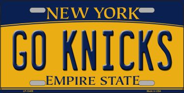 6 x 12 in. Go Knicks Novelty Metal License Plate Tag