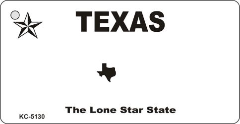 SMART BLONDE Texas State Blank Novelty Metal Key Chain KC-5130