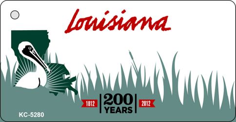 SMART BLONDE Louisiana State Blank Novelty Metal Key Chain KC-5280