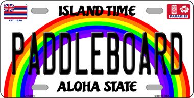 LP-12585 6 x 12 in. Paddleboard Novelty Metal License Plate