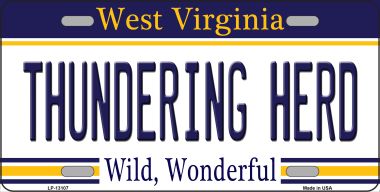 LP-13107 6 x 12 in. Thundering Herd Novelty Metal License Plate