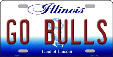 LP-13391 6 x 12 in. Go Bulls Novelty Metal License Plate Tag -  Smart Blonde