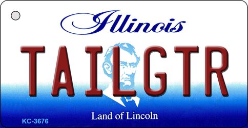 SMART BLONDE Tailgtr Illinois Novelty Metal Key Chain KC-3676