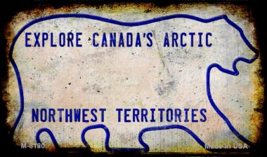 M-8180 3.5 x 2 in. Northwest Territory Rusty Blank Background Novelty Magnet
