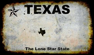 M-8204 3.5 x 2 in. Texas Rusty Blank Background Novelty Magnet